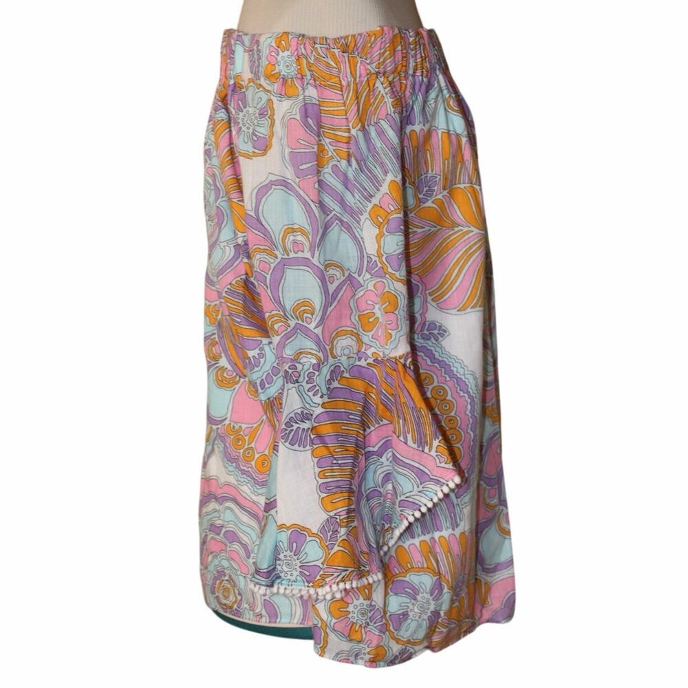 Trina Turk Healdsburg Print Off Shoulder Bell Sleeve Top size Medium - Picture 4 of 8